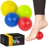 Piłka z kolcami do masażu SET SPIKE+ - Zestaw 4 sztuk